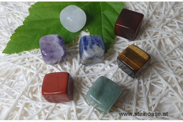 7 Chakra Set Steine Würfel